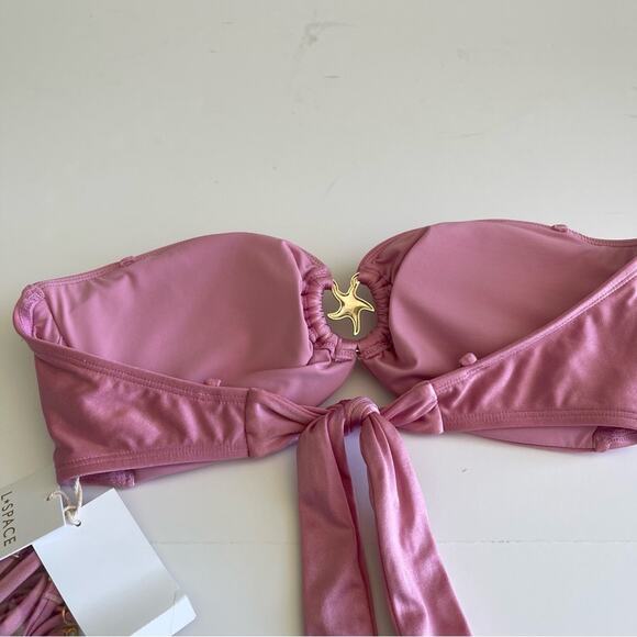 Anthropologie X L*Space  Swim Top Jasper Strapless Top Shiny Pink - Picture 8 of 14